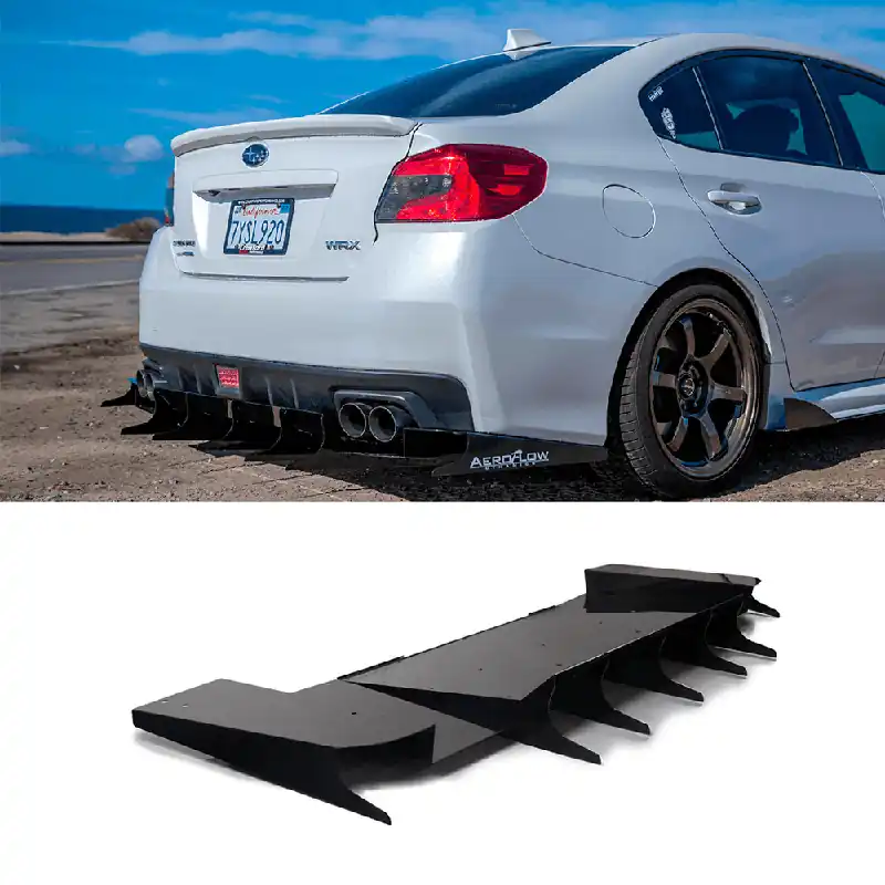 Aeroflow Dynamics Rear Diffuser V5 ( Aggressive) (2015-2021 Subaru WRX/STI)