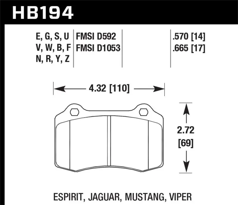 Hawk 00-05 Ferrari 360 3.6L DTC-60 Race Front Brake Pads (HAWKHB194G.665)