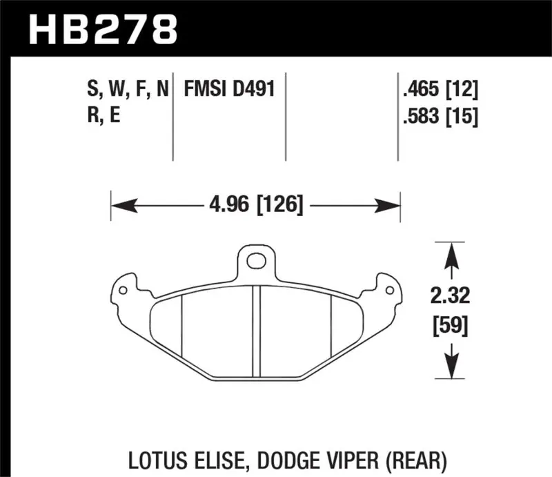 Hawk HPS Street Brake Pads (HAWKHB278F.583)