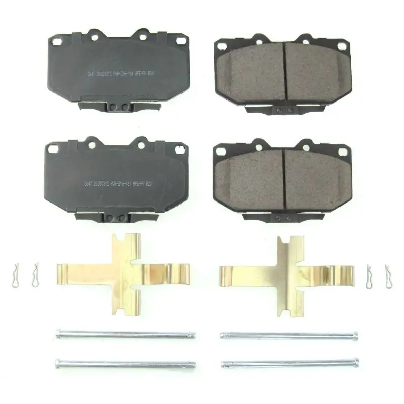 Power Stop 89-96 Nissan 300ZX Front Z17 Evolution Ceramic Brake Pads w/Hardware (PSB17-647)