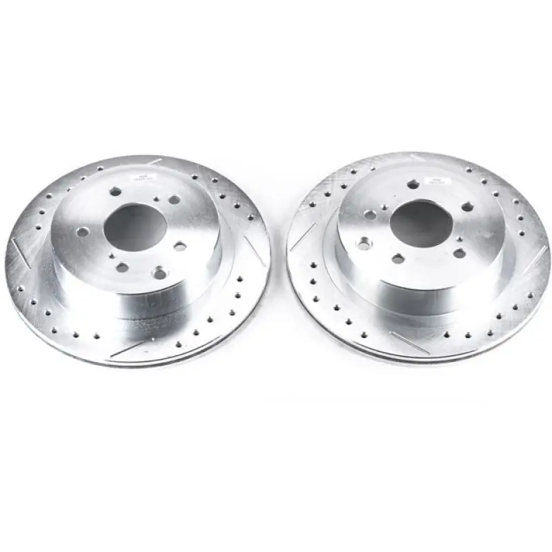 Power Stop 89-96 Nissan 300ZX Rear Evolution Drilled & Slotted Rotors - Pair (PSBJBR509XPR)