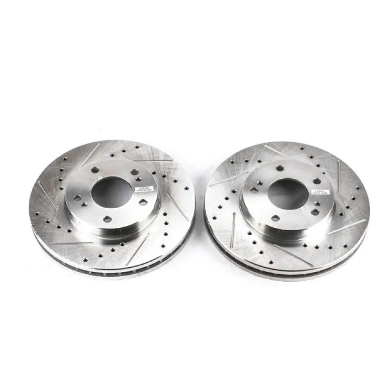 Power Stop 89-96 Nissan 300ZX Front Evolution Drilled & Slotted Rotors - Pair (PSBJBR552XPR)