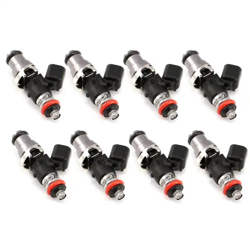 Injector Dynamics 1340cc Injectors-48mm Length - 14mm Grey Top - 15mm (Orange) Low O-Ring (Set of 8) (IDX1300.48.14.15.8)