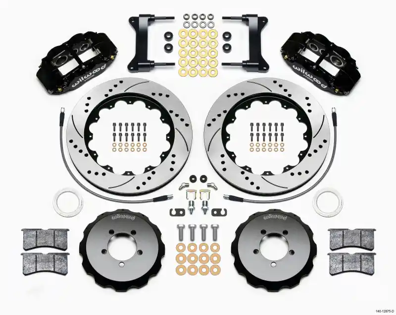 Wilwood Narrow Superlite 6R Front Hat Kit 14.00in Drilled 1999-2012 Subaru WRX w/Lines (WIL140-12875-D)