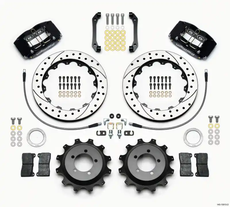 Wilwood Dynapro Radial Rear Kit 12.88in Drilled 2006-2007 Subaru WRX w/Lines (WIL140-13013-D)
