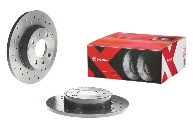 Brembo 2004 Subaru Impreza Rear Premium Xtra Cross Drilled UV Coated Rotor (BRE09.7813.1X)