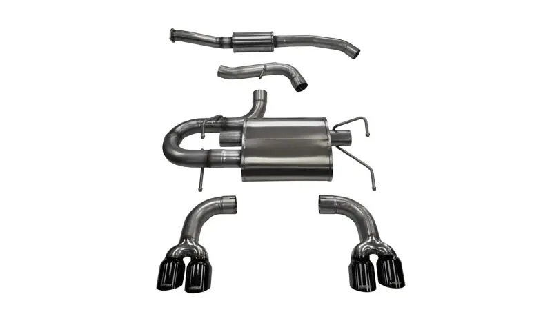 Corsa 2008-2014 Subaru Impreza Hatchback STI 2.5L Turbo Manual Black Sport Cat-Back Exhaust (COR14862BLK)