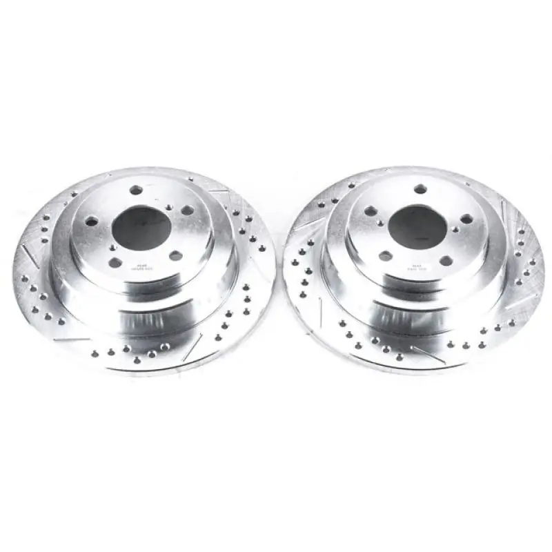 Power Stop 05-06 Saab 9-2X Rear Evolution Drilled & Slotted Rotors - Pair (PSBJBR359XPR)