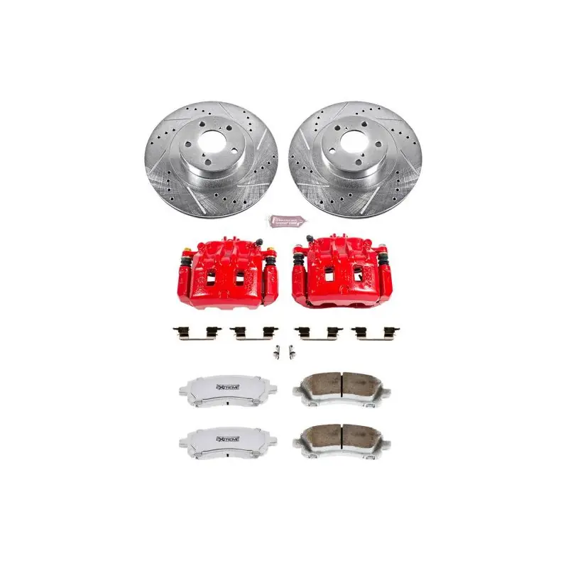 Power Stop 02-03 Subaru Impreza Front Z26 Street Warrior Brake Kit w/Calipers (PSBKC2369-26)