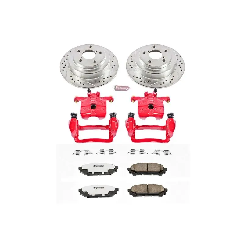 Power Stop 05-06 Saab 9-2X Rear Z26 Street Warrior Brake Kit w/Calipers (PSBKC447-26)