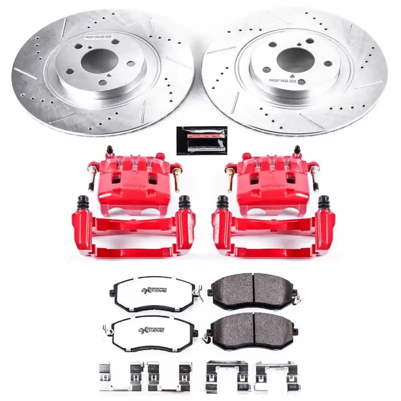 Power Stop 16-17 Subaru Crosstrek Front Z26 Street Warrior Brake Kit w/Calipers (PSBKC6082-26)