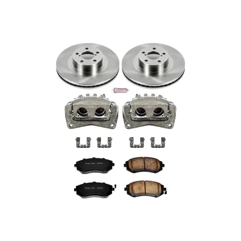Power Stop 05-06 Saab 9-2X Front Autospecialty Brake Kit w/Calipers (PSBKCOE2373)