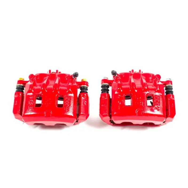 Power Stop 02-03 Subaru Impreza Front Red Calipers w/Brackets - Pair (PSBS1948A)