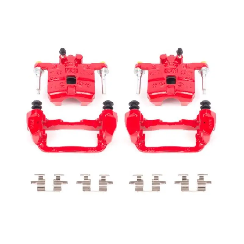Power Stop 98-03 Subaru Forester Rear Red Calipers w/Brackets - Pair (PSBS2066)