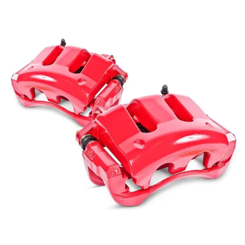Power Stop 05-06 Saab 9-2X Front Red Calipers w/Brackets - Pair (PSBS2682B)