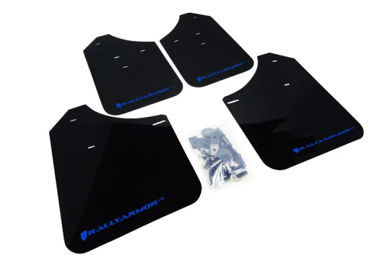 Rally Armor 02-07 Subaru WRX/STI/RS/2.5i (Wagons Req. Mod.) Black UR Mud Flap w/Blue Logo (RALMF1-UR-BLK/BL)