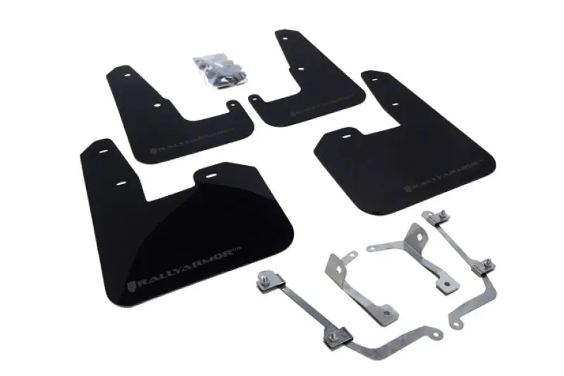 Rally Armor 08-11 Subaru STI (Hatch Only) / 11-14 WRX (Hatch Only) Black UR Mud Flap w/Grey Logo (RALMF15-UR-BLK/GRY)