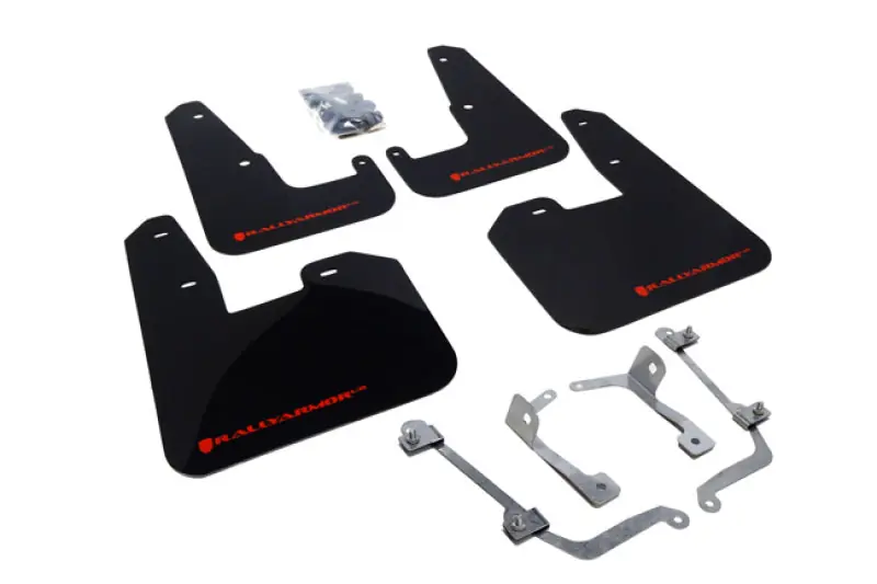Rally Armor 08-11 Subaru STI (Hatch Only) / 11-14 WRX (Hatch Only) Black UR Mud Flap w/Red Logo (RALMF15-UR-BLK/RD)