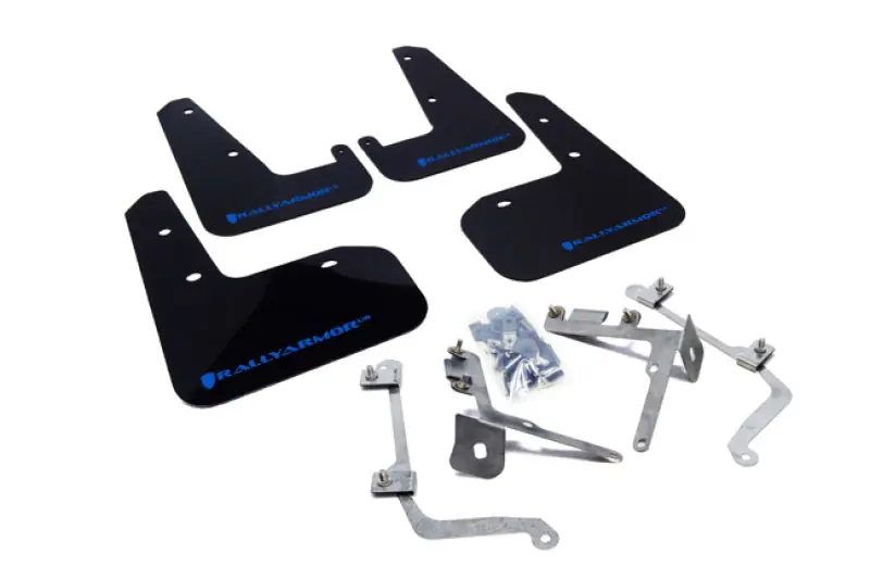 Rally Armor 11-14 Subaru WRX/STI (Sedan Only) Black UR Mud Flap w/Blue Logo (RALMF19-UR-BLK/BL)