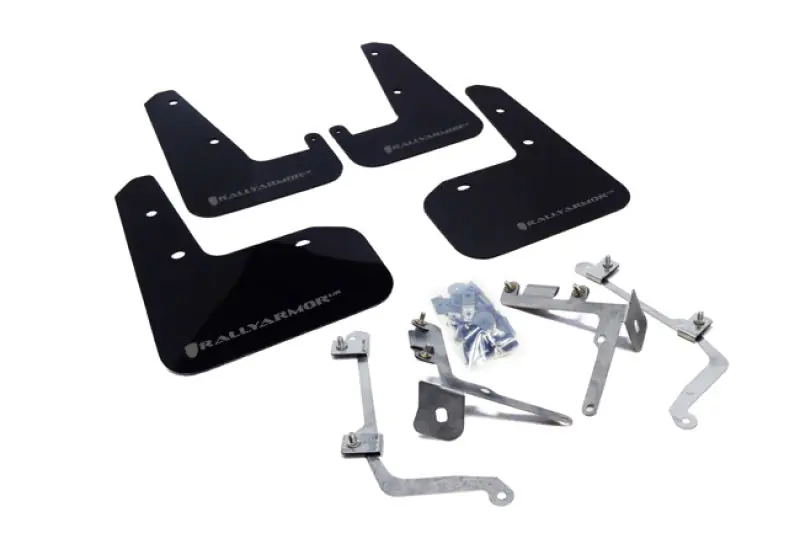 Rally Armor 11-14 Subaru WRX/STI (Sedan Only) Black UR Mud Flap w/Grey Logo (RALMF19-UR-BLK/GRY)