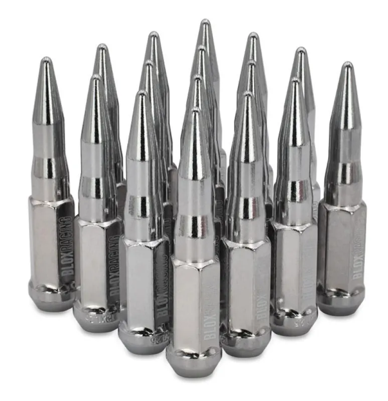 BLOX Racing Spike Forged Lug Nuts - Chrome 12 x 1.50mm - Set of 16 (BLOBXAC-00160-16)