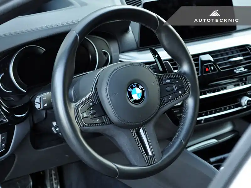 AutoTecknic Carbon Alcantara Steering Wheel Trim - G01 X3 | G02 X4