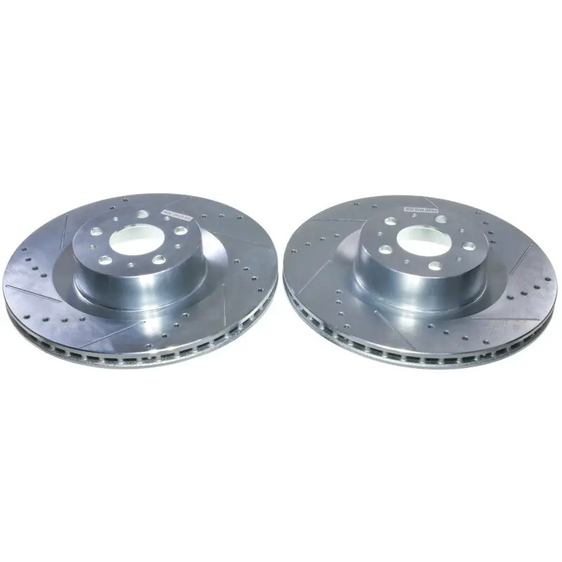 Power Stop 20-24 Tesla Y Front Drilled & Slotted Rotor - Pair (PSBAR84011XPR)