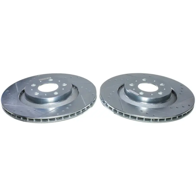 Power Stop 20-24 Tesla Y Rear Drilled & Slotted Rotor - Pair (PSBAR84012XPR)