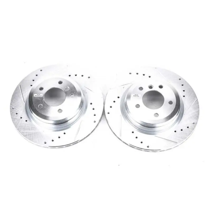 Power Stop 2006 BMW 330i Rear Evolution Drilled & Slotted Rotors - Pair (PSBEBR1021XPR)