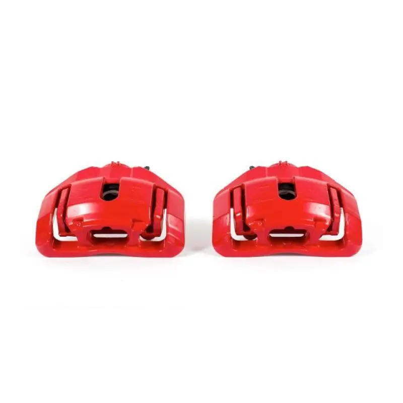 Power Stop 09-11 BMW 335d Front Red Calipers w/Brackets - Pair (PSBS3334)