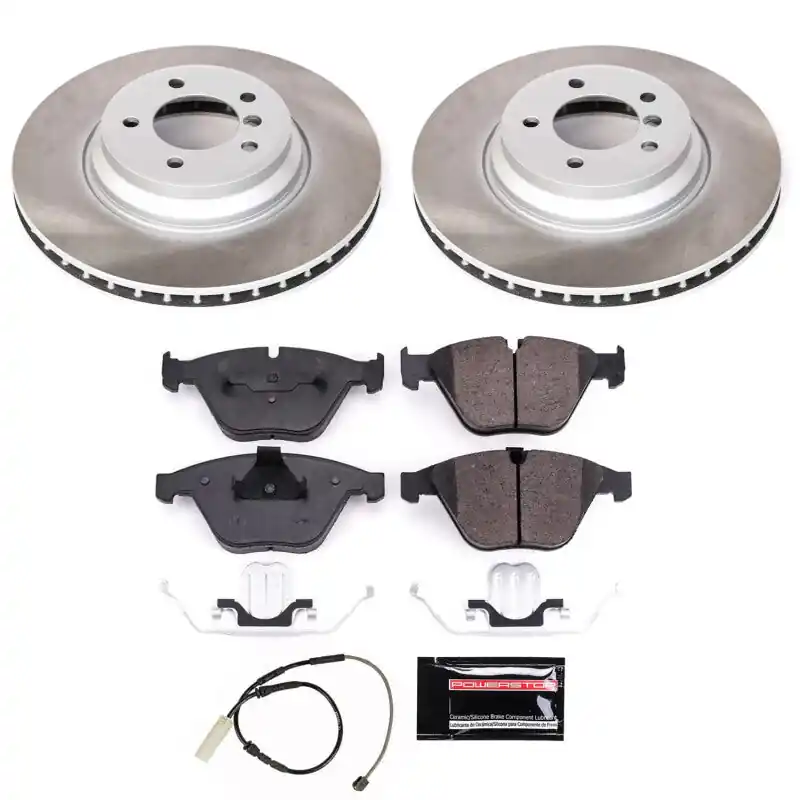 Power Stop 11-13 BMW 335is Front Semi-Coated Rotor Kit (PSBSC6055)