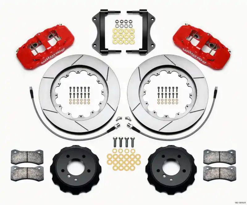 Wilwood AERO6 Front Hat Kit 15.00 Red 2007-2011 BMW E90 Series w/Lines (WIL140-13919-R)