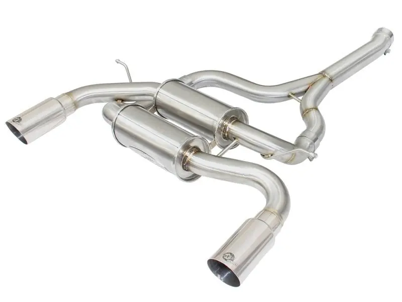 aFe MACHForce XP SS-304 Polish Tip 2.5in Dia Axle Back Exhaust 12-15 BMW 335i (F30) 3.0L (t) (AFE49-36325-P)