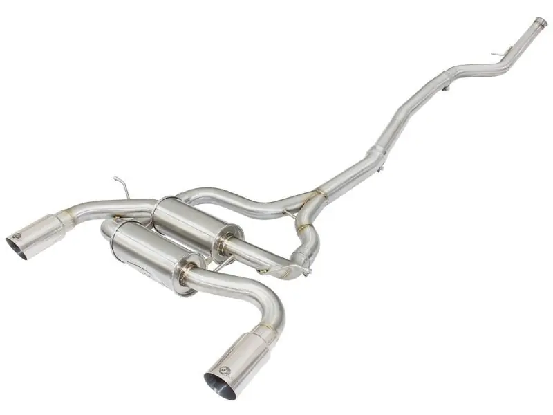 aFe MACHForce XP SS-304 Polish Tip 2.5in Dia Cat Back Exhaust 12-14 BMW 335i (F30) 3.0L (t) (AFE49-36326-P)