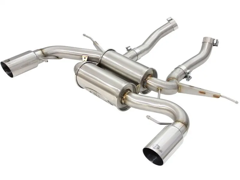 aFe MACHForce XP 2.5in Axle Back Stainless Exhaust w/ Polished Tips 07-13 BMW 335i 3.0L L6 (E90/92) (AFE49-36327-P)