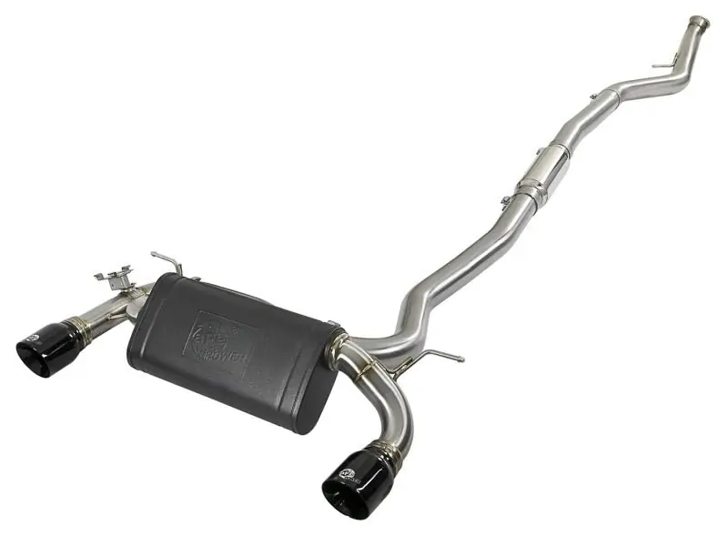 aFe MACH Force-Xp 3in 304 SS Cat-Back Exhaust w/ Black Tips 12-15 BMW 335i (F30) L6 3.0L (t) N55 (AFE49-36340-B)