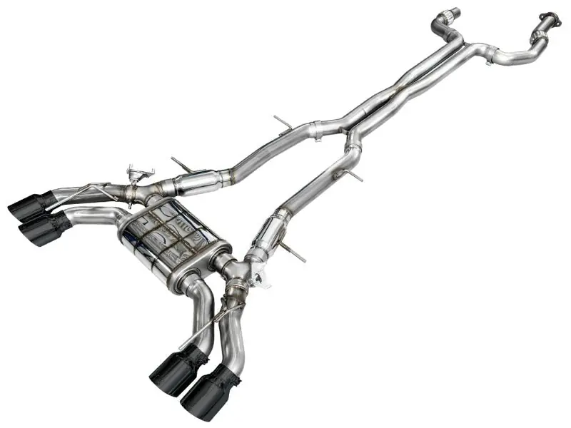 AWE Tuning 2021+ Cadillac CT4-V Blackwing SwitchPath Exhaust - Diamond Black Tips (AWE3025-43436)