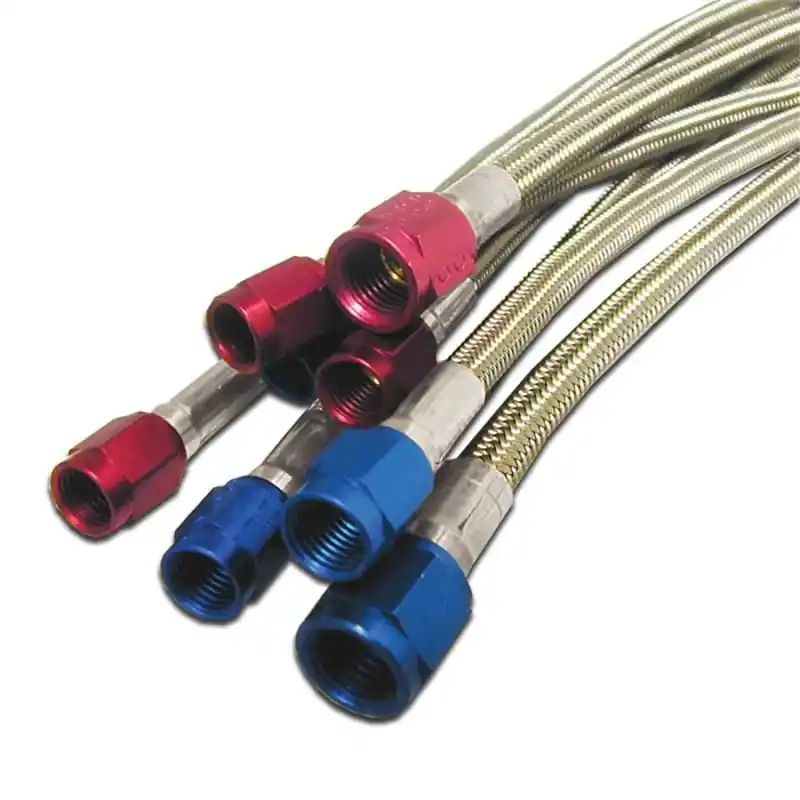 Nitrous Express 3AN 40in SS Braided Hose - Red (NEX10041)