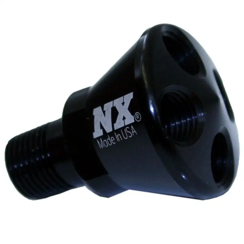 Nitrous Express 4 Port Micro Showerhead Distribution Block - Black (NEX15010B)