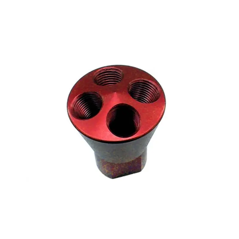 Nitrous Express 4 Port Showerhead Distribution Block - Red (NEX15011)