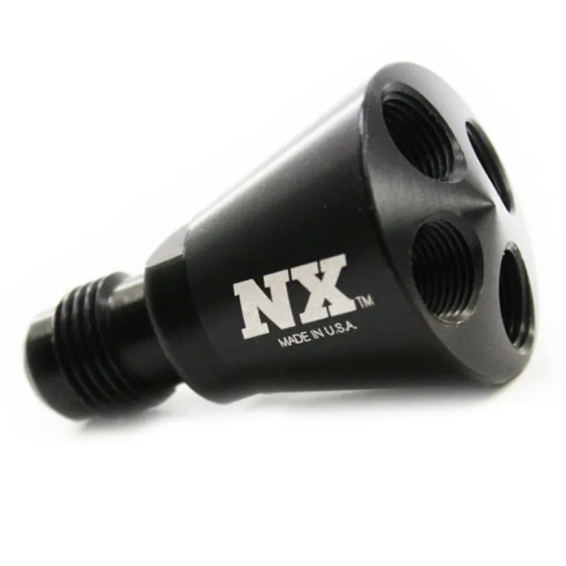 Nitrous Express 4 Port Showerhead Distribution Block w/6AN Inlet - Blue (NEX15019B)