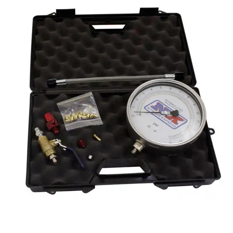 Nitrous Express Master Flo-Check Pro (6 Certified Gauge & Molded Case) (NEX15529)