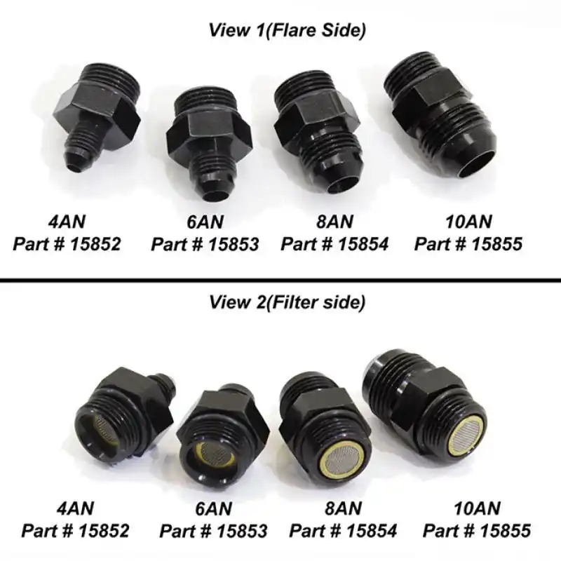 Nitrous Express 4AN to 8AN Orb Filter Fitting for Lightning 375 (NEX15852)