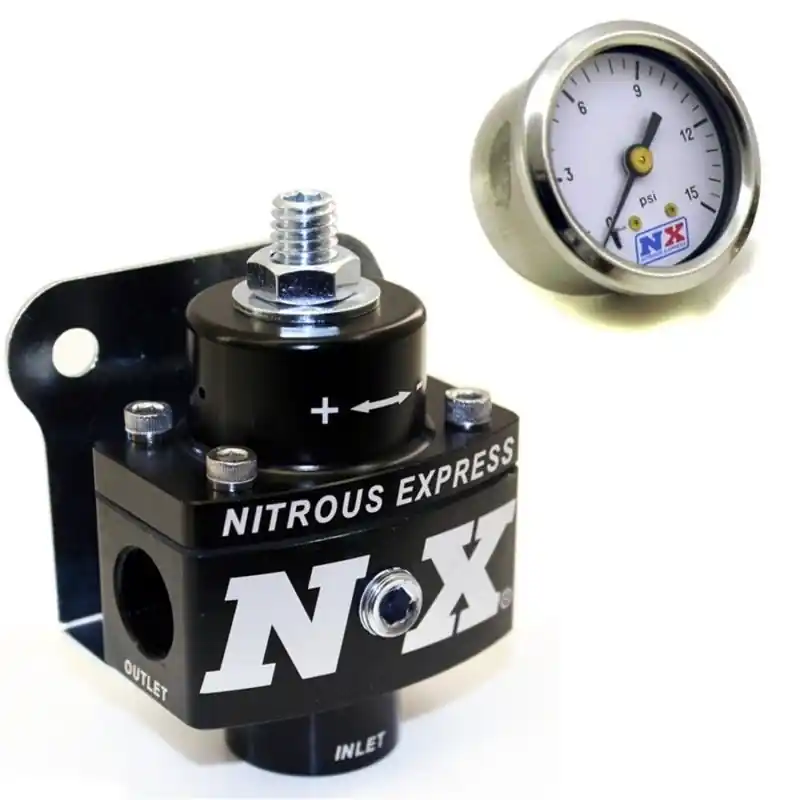 Nitrous Express Fuel Pressure Regulator Non Bypass w/Fuel Pressure Gauge (NEX15952)