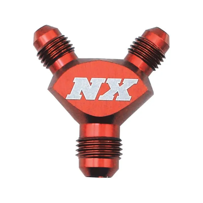 Nitrous Express 6AN x 6AN x 6AN Billet Pure-Flo Y Fitting - Red (NEX16085)