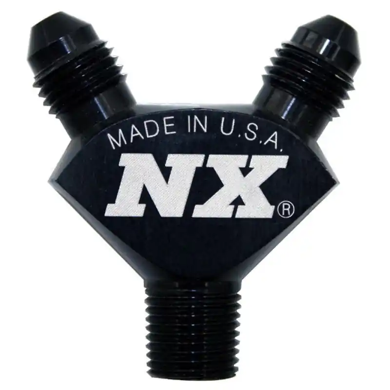 Nitrous Express 1/8NPT x 3AN x 3AN Billet Pure-Flo Y Fitting - Black (NEX16378)