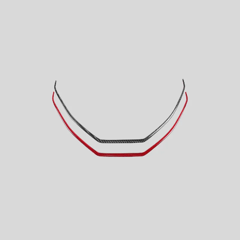 JDMuscle [22-25 WRX] P&S Series Carbon Fiber Center Console Frame Trim | Black Carbon Fiber/ Red Carbon Fiber