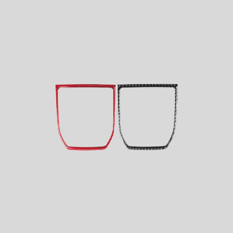 JDMuscle [22-25 WRX Carbon Fiber MT Shifter Trim | Black Carbon Fiber/ Red Carbon Fiber