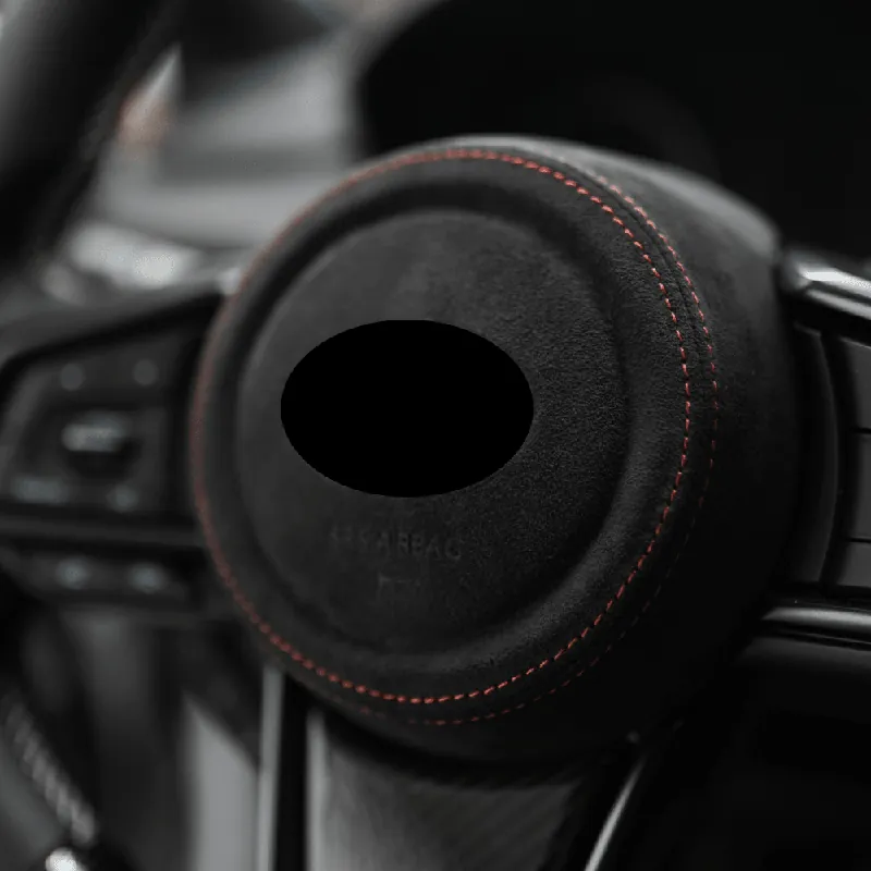 JDMuscle [22-25 WRX] Airbag Cover - Leather / Alcantara