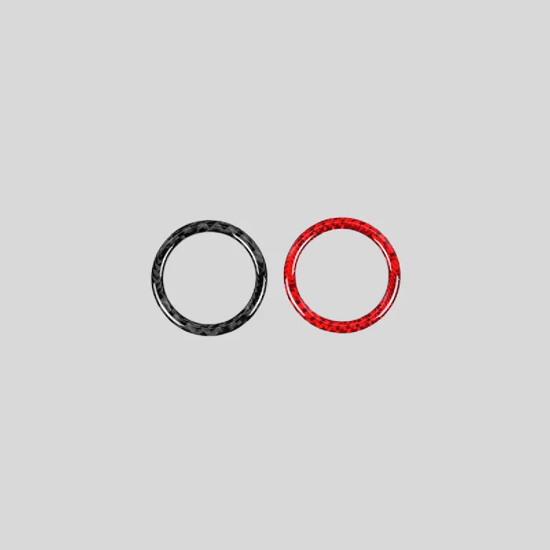 JDMuscle [22-25 WRX] P&S Series Carbon Fiber Trip Reset Button Frame Cover 1 PC | Black Carbon Fiber/ Red Carbon Fiber